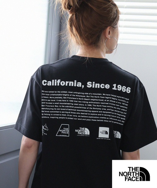 THE NORTH FACE(ザノースフェイス)の「【THE NORTH FACE/ ザノースフェイス】S/S Historical Logo T:Tシャツ(Tシャツ/カットソー・レディース・ブラック/ホワイト×ホワイト・MEDIUM)」の2枚目の写真