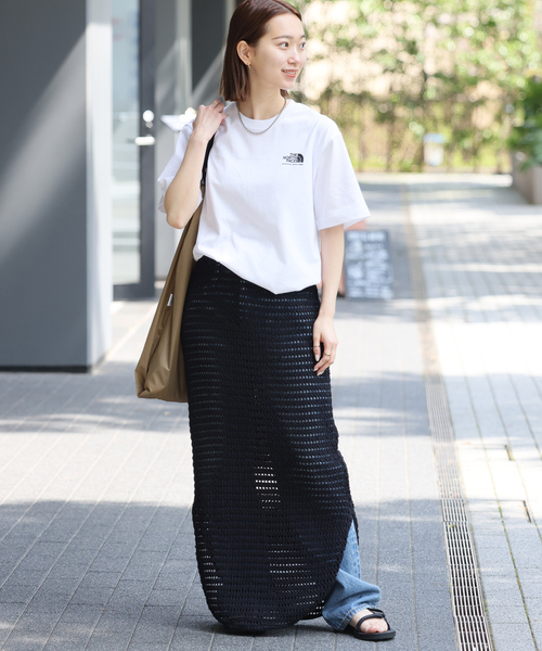 THE NORTH FACE(ザノースフェイス)の「【THE NORTH FACE/ ザノースフェイス】S/S Historical Logo T:Tシャツ(Tシャツ/カットソー・レディース・ブラック/ホワイト×ホワイト・MEDIUM)」の3枚目の写真