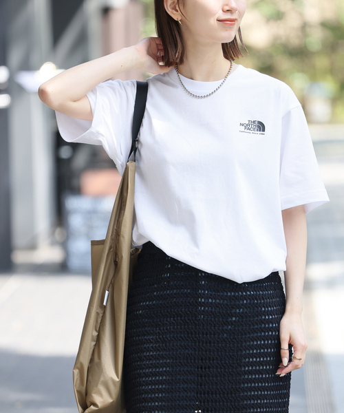 THE NORTH FACE(ザノースフェイス)の「【THE NORTH FACE/ ザノースフェイス】S/S Historical Logo T:Tシャツ(Tシャツ/カットソー・レディース・ブラック/ホワイト×ホワイト・MEDIUM)」の7枚目の写真