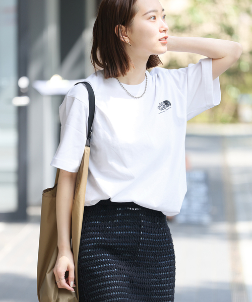 THE NORTH FACE(ザノースフェイス)の「【THE NORTH FACE/ ザノースフェイス】S/S Historical Logo T:Tシャツ(Tシャツ/カットソー・レディース・ブラック/ホワイト×ホワイト・MEDIUM)」の9枚目の写真