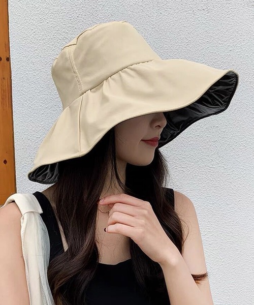 お値下げ！大人気！新品ラックオブカラー★つば広ハット Lack or Color/ラックオブカラー】つば広ハット（4-0524-2-38