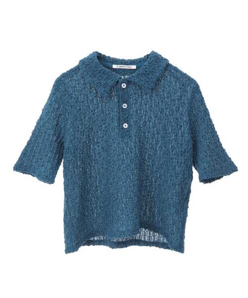 セール】【CURRENTAGE/カレンテージ】Raschel lace polo