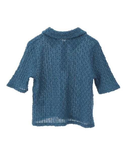 CURRENTAGE カレンテージ レーシーポロシャツ セール】【CURRENTAGE/カレンテージ】Raschel lace polo