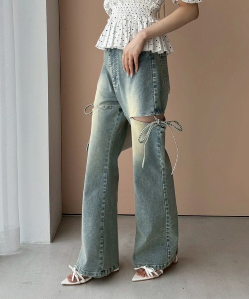 one after another NICE CLAUP（ワンアフターアナザーナイスクラップ）の「2wayペプラムプリーツブラウス（シャツ/ブラウス・レディース・ブラック/ホワイト系その他/ホワイト/アイボリー/レッド・FREE）」の13枚目の写真