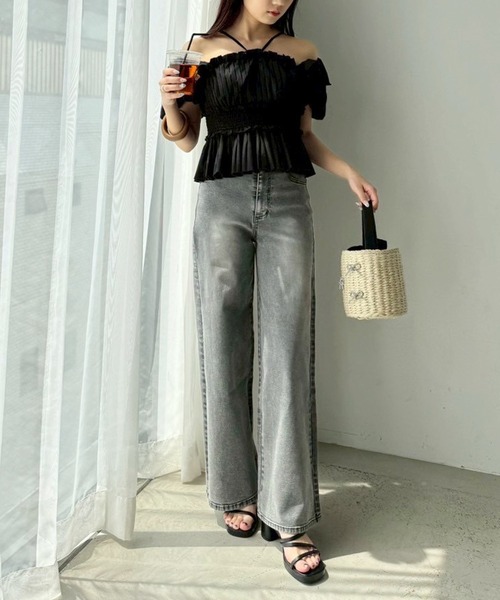 セール】2wayペプラムプリーツブラウス（シャツ/ブラウス）｜one after