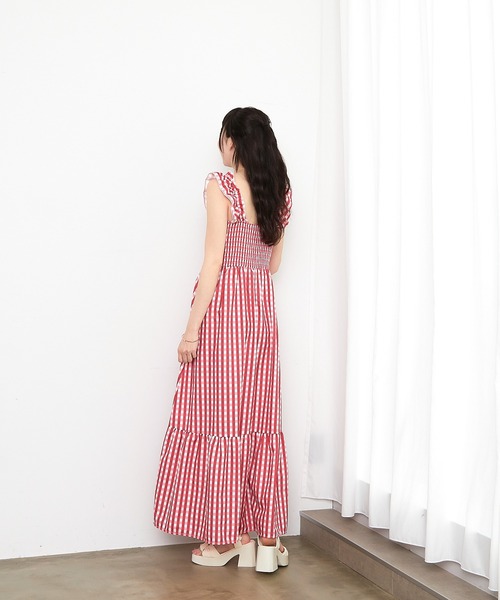 新品未使用タグ付き♡メゾピアノ♡さくらんぼギンガムジャンスカワンピース100 出産祝い