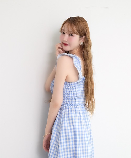 swankiss ハロリボワンピ セパレートケープロングスリーブワンピース | Rlab store