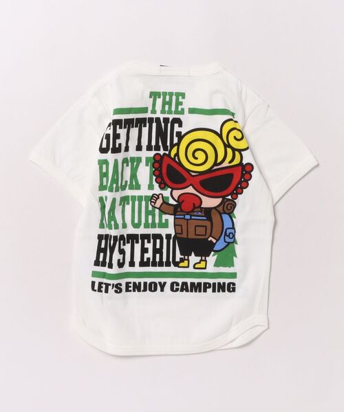 HYSTERIC MINI(ヒステリックミニ)の「Hystericmini GREEN FOREST CAMP MINI 半袖Tシャツ(Tシャツ/カットソー・キッズ・ミント/ホワイト・120/110/100)」の3枚目の写真