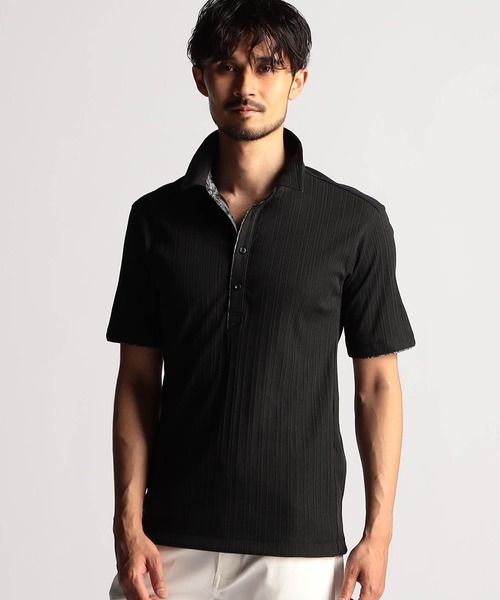 クラブLEON ブラックポロシャツ CHARLY製 セール】【25モデルEC限定再販売】ランダムテレコショートレギュラー
