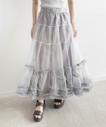 RANDA | チュールフリルティアードスカート(スカート)