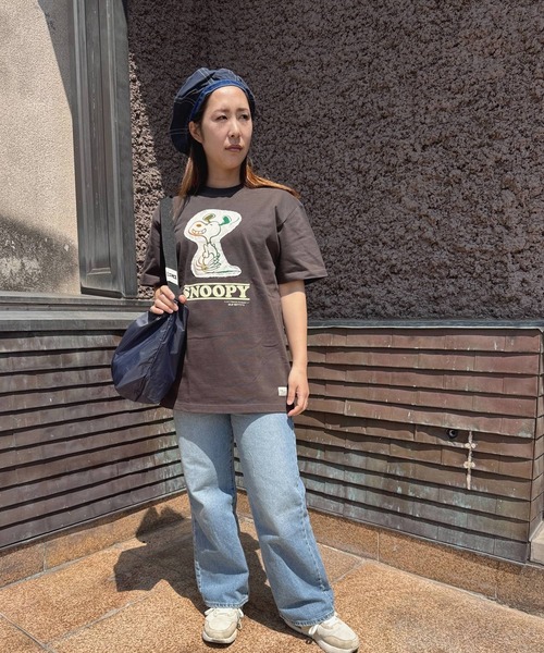 SNOOPY×OLD BETTY'S(スヌーピーカケルオールドベティーズ)の「スヌーピー【SNOOPY】organic cotton T-shirts(SNOOPY)(Tシャツ/カットソー・レディース・ブラック/オフホワイト/ダークネイビー・M/L/XL/XX-LARGE)」の7枚目の写真