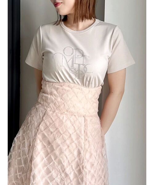 dazzlin(ダズリン)の「ロゴアートTシャツ(Tシャツ/カットソー・レディース・オフホワイト/グレー/ブラック/ピンク/オレンジ/グリーン/ブルー・FREE)」の3枚目の写真