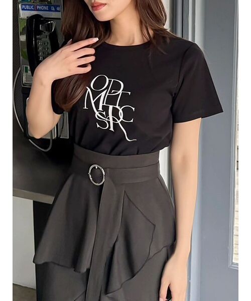 dazzlin(ダズリン)の「ロゴアートTシャツ(Tシャツ/カットソー・レディース・オフホワイト/グレー/ブラック/ピンク/オレンジ/グリーン/ブルー・FREE)」の2枚目の写真