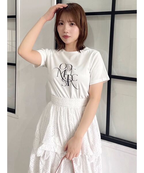 dazzlin(ダズリン)の「ロゴアートTシャツ(Tシャツ/カットソー・レディース・オフホワイト/グレー/ブラック/ピンク/オレンジ/グリーン/ブルー・FREE)」の17枚目の写真