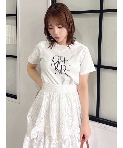 dazzlin(ダズリン)の「ロゴアートTシャツ(Tシャツ/カットソー・レディース・オフホワイト/グレー/ブラック/ピンク/オレンジ/グリーン/ブルー・FREE)」の18枚目の写真