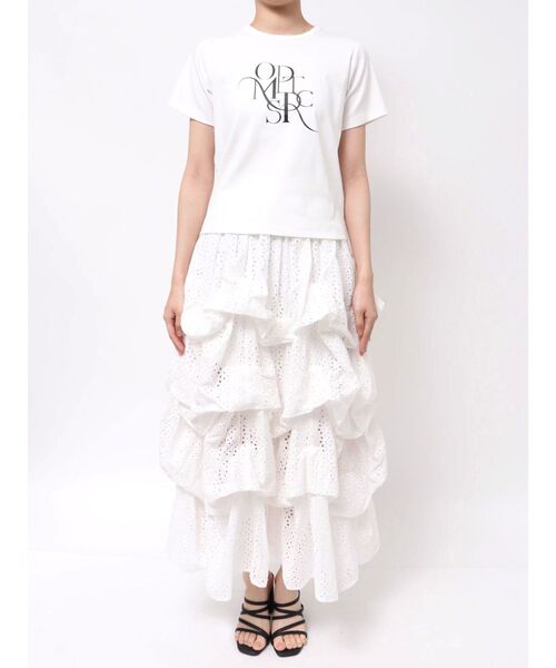 dazzlin(ダズリン)の「ロゴアートTシャツ(Tシャツ/カットソー・レディース・オフホワイト/グレー/ブラック/ピンク/オレンジ/グリーン/ブルー・FREE)」の11枚目の写真