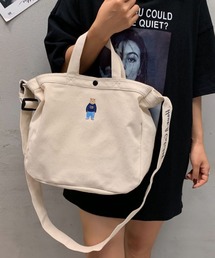 urbanfemine./A4収納 くま キャンバストートバッグ U7237