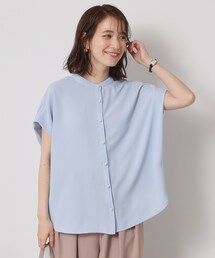 【接触冷感／手洗い可】ショルダータックブラウス