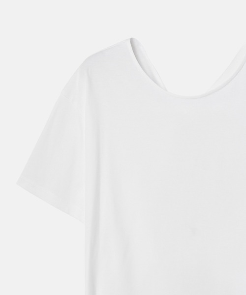 LE CIEL BLEU(ルシェルブルー)の「ボウタイバックTシャツ / Bow Tie Back T-Shirt(Tシャツ/カットソー・レディース・ブラック/ライトブルー/オフホワイト・36)」の5枚目の写真