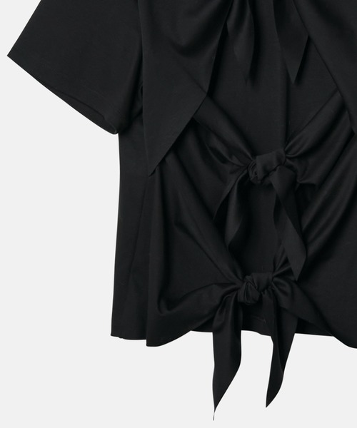 LE CIEL BLEU(ルシェルブルー)の「ボウタイバックTシャツ / Bow Tie Back T-Shirt(Tシャツ/カットソー・レディース・ブラック/ライトブルー/オフホワイト・36)」の11枚目の写真