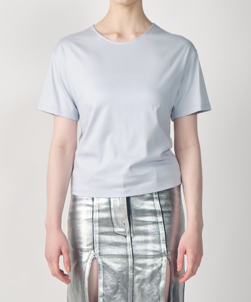 LE CIEL BLEU(ルシェルブルー)の「ボウタイバックTシャツ / Bow Tie Back T-Shirt(Tシャツ/カットソー・レディース・ブラック/ライトブルー/オフホワイト・36)」の13枚目の写真