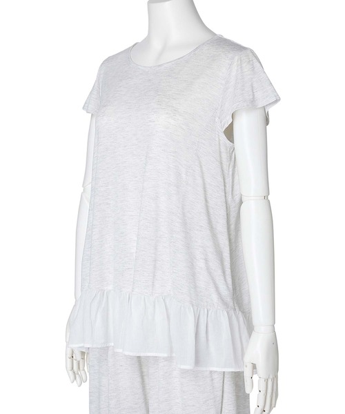 KID BLUE(キッドブルー)の「キッドブルー -25レーヨン天竺 -半袖トップス -KRBN374 -kidblue(Tシャツ/カットソー・レディース・ミント/ライトグレー/ピンク/ブルー・M)」の6枚目の写真