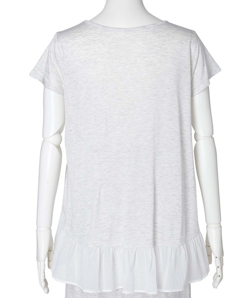 KID BLUE(キッドブルー)の「キッドブルー -25レーヨン天竺 -半袖トップス -KRBN374 -kidblue(Tシャツ/カットソー・レディース・ミント/ライトグレー/ピンク/ブルー・M)」の7枚目の写真