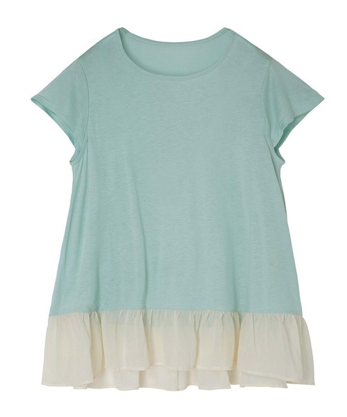 KID BLUE(キッドブルー)の「キッドブルー -25レーヨン天竺 -半袖トップス -KRBN374 -kidblue(Tシャツ/カットソー・レディース・ミント/ライトグレー/ピンク/ブルー・M)」の5枚目の写真