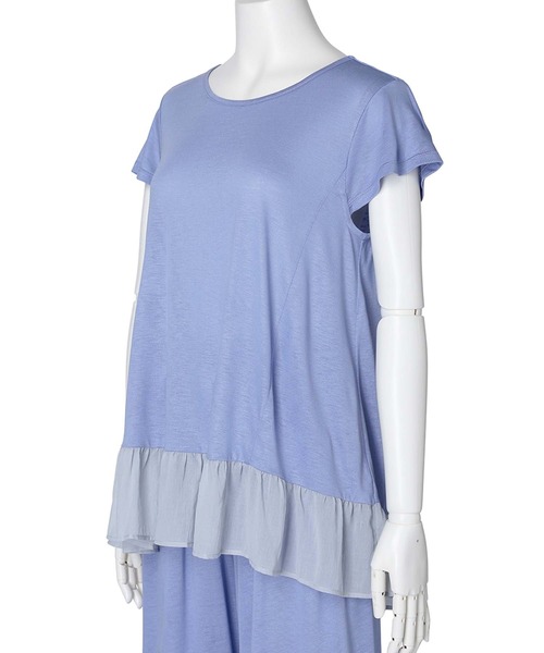 KID BLUE(キッドブルー)の「キッドブルー -25レーヨン天竺 -半袖トップス -KRBN374 -kidblue(Tシャツ/カットソー・レディース・ミント/ライトグレー/ピンク/ブルー・M)」の12枚目の写真