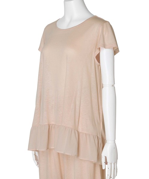 KID BLUE(キッドブルー)の「キッドブルー -25レーヨン天竺 -半袖トップス -KRBN374 -kidblue(Tシャツ/カットソー・レディース・ミント/ライトグレー/ピンク/ブルー・M)」の15枚目の写真