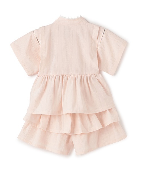 petit main(プティマイン)の「ペプラムフリル甚平(浴衣・キッズ・ライトブルー/ライトピンク・90cm/100cm/110cm/80cm/120cm/130cm)」の6枚目の写真