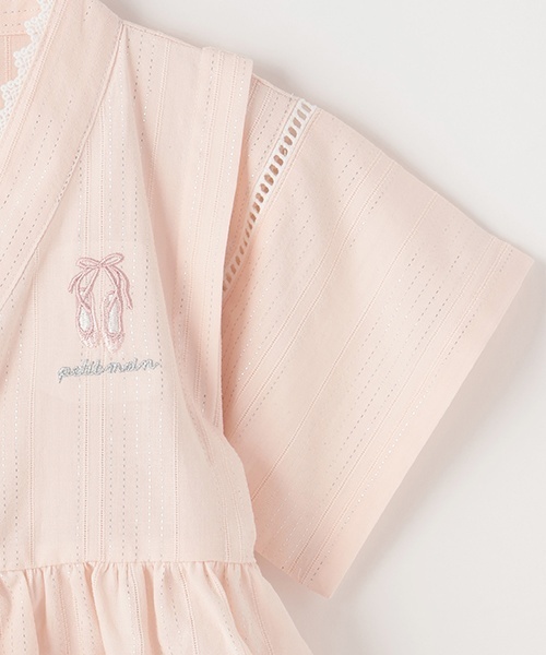 petit main(プティマイン)の「ペプラムフリル甚平(浴衣・キッズ・ライトブルー/ライトピンク・90cm/100cm/110cm/80cm/120cm/130cm)」の9枚目の写真