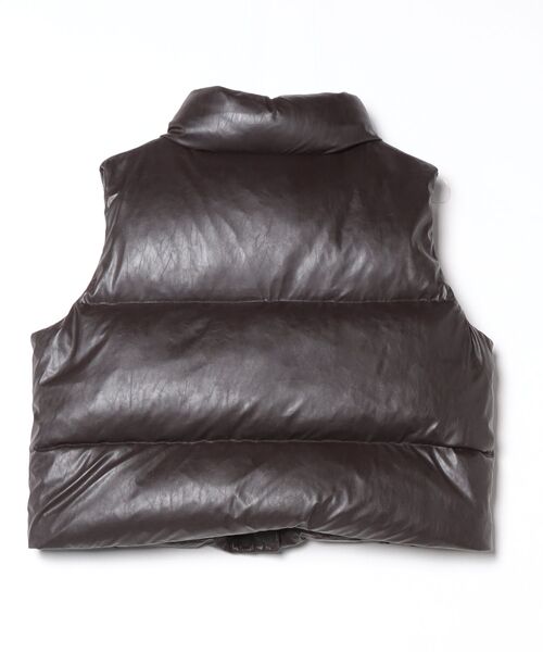 DOUBLE STANDARD CLOTHING（ダブルスタンダードクロージング）の「フェイクレザーダウンベスト（ベスト・レディース・ブラウン・38/36）」の12枚目の写真