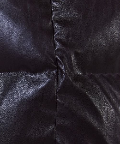 DOUBLE STANDARD CLOTHING（ダブルスタンダードクロージング）の「フェイクレザーダウンベスト（ベスト・レディース・ブラウン・38/36）」の3枚目の写真