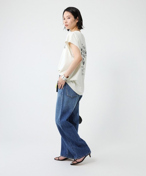 Russell Athletic(ラッセルアスレティック)の「【RUSSELL ATHLETIC】<別注>ノースリーブT(Tシャツ/カットソー・レディース・オフホワイト/チャコール・フリー)」の12枚目の写真