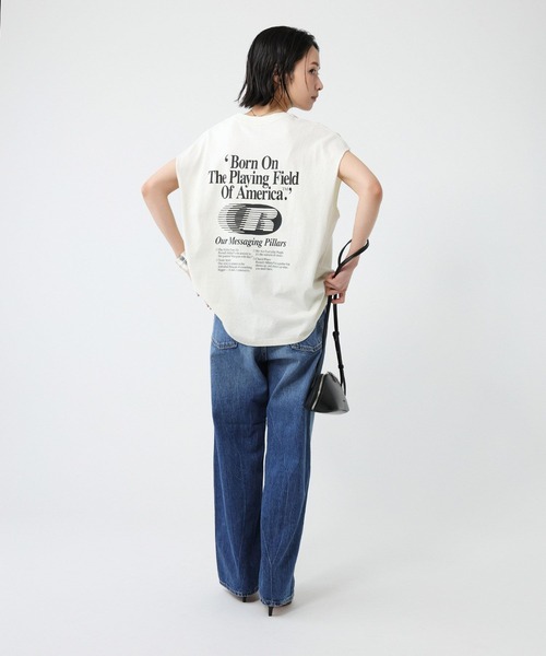RUSSELL ATHLETIC ノースリーブシャツ XS オフホワイト 生成り セール】【RUSSELL ATHLETIC】＜別注＞ノースリーブT（Tシャツ