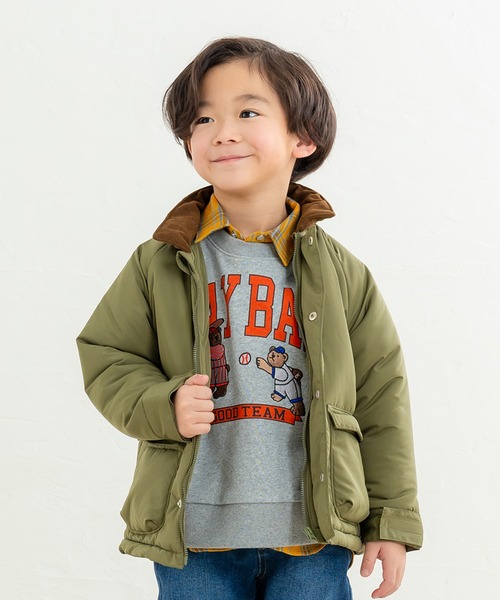 DILASH（ディラッシュ）の「マットタフタ襟付きジャケット（その他アウター・キッズ・カーキ/ブルー・160/150）」の2枚目の写真
