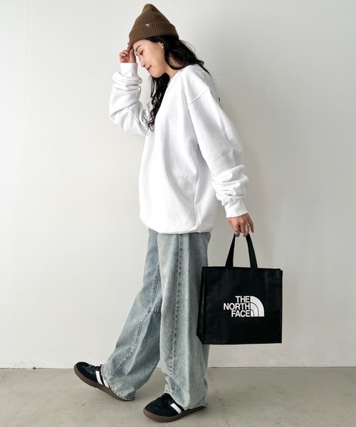 THE NORTH FACE(ザノースフェイス)の「THE NORTH FACE(ザ・ノースフェイス)/SHOPPER BAG XS/ショッパーバッグ XS(エコバッグ/サブバッグ・レディース・ホワイト/ブラック・FREE)」の3枚目の写真