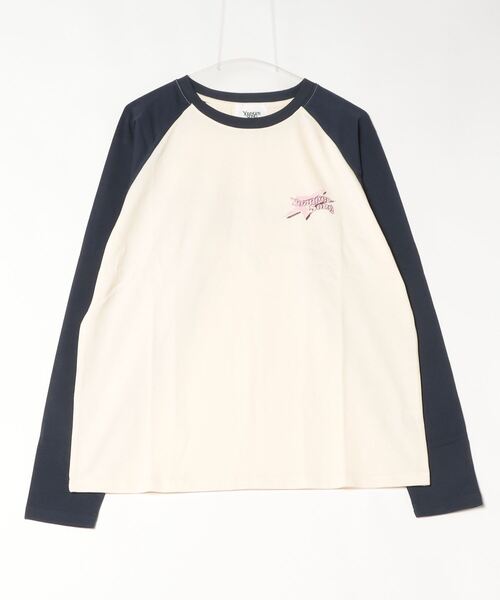 younger song（ヤンガーソング）の「star logo raglan ls tee（Tシャツ/カットソー・メンズ・ネイビー/ブラック・X-LARGE/MEDIUM/LARGE）」の2枚目の写真