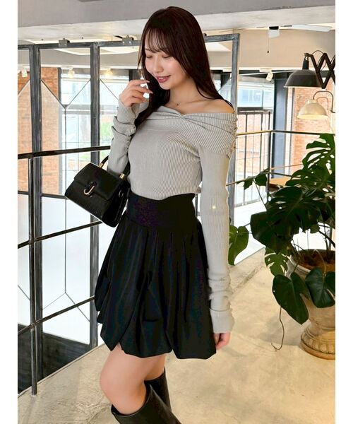 dazzlin(ダズリン)の「バルーンミニスカート(スカート・レディース・ブラック/オフホワイト・SMALL/MEDIUM)」の18枚目の写真