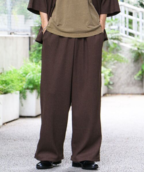 CRAFT STANDARD BOUTIQUE(クラフトスタンダードブティック)の「接触冷感/イージーケア ボンディング楊柳イージーパンツ(その他パンツ・メンズ・ブラウン/ブラック・S/M/L)」の10枚目の写真