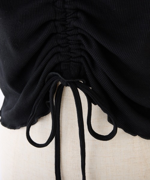 one after another NICE CLAUP（ワンアフターアナザーナイスクラップ）の「ドロストテレコトップス（Tシャツ/カットソー・レディース・サックスブルー/ブラック/杢グレー/ホワイト/ピンク・FREE）」の8枚目の写真