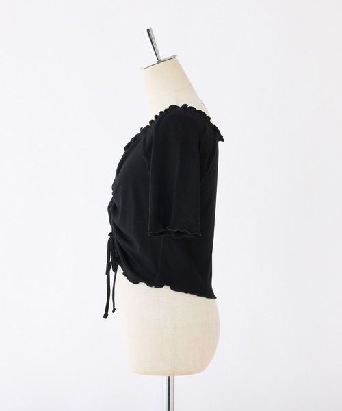 one after another NICE CLAUP（ワンアフターアナザーナイスクラップ）の「ドロストテレコトップス（Tシャツ/カットソー・レディース・サックスブルー/ブラック/杢グレー/ホワイト/ピンク・FREE）」の11枚目の写真