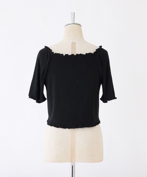 one after another NICE CLAUP（ワンアフターアナザーナイスクラップ）の「ドロストテレコトップス（Tシャツ/カットソー・レディース・サックスブルー/ブラック/杢グレー/ホワイト/ピンク・FREE）」の10枚目の写真