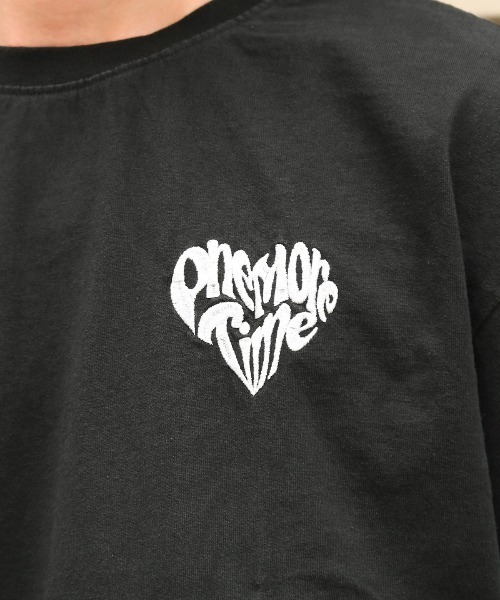 LUXSTYLE(ラグスタイル)の「ピグメントハードウォッシュハートロゴ刺繍半袖Tシャツ(Tシャツ/カットソー・メンズ・ブラック系その他/ブラック系その他2・XL/L/M/S)」の8枚目の写真
