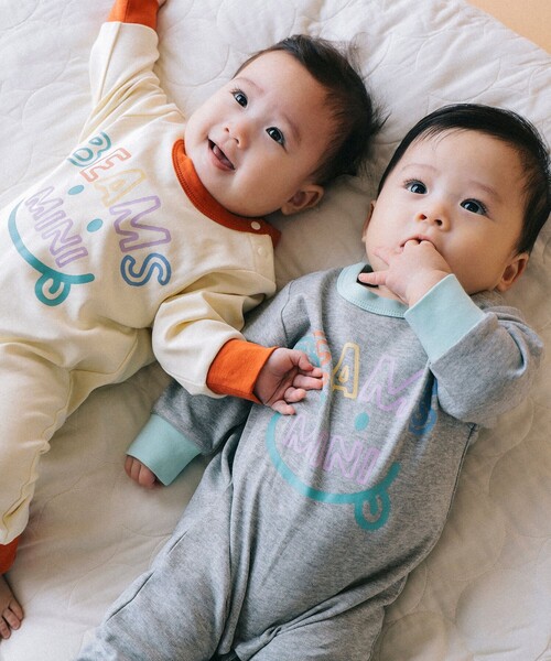 BEAMS mini（ビームスミニ）の「スマイル ロンパース 2025FW（70～80cm）（ロンパース・キッズ・ライトグレー/イエロー系その他4/ピンク/ホワイト系その他5・70/80）」の5枚目の写真