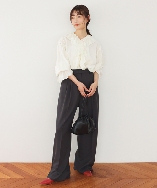 SLOBE IENA（スローブイエナ）の「《一部WEB限定/追加》BONITAS/ボニータス レザーポインテッドパンプス（その他シューズ・レディース・レッド/ブラック・23.5cm/23cm/22.5cm/24.5cm/24cm）」の12枚目の写真