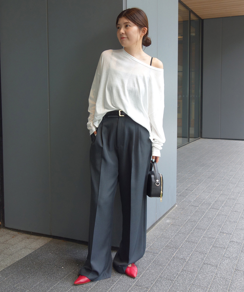 SLOBE IENA（スローブイエナ）の「《一部WEB限定/追加》BONITAS/ボニータス レザーポインテッドパンプス（その他シューズ・レディース・レッド/ブラック・23.5cm/23cm/22.5cm/24.5cm/24cm）」の14枚目の写真