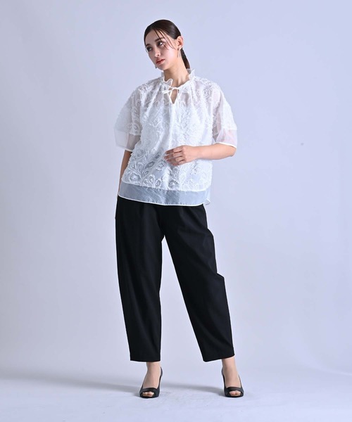 RAW FUDGE（ローファッジ）の「2タックペグパンツ（その他パンツ・レディース・ブラック/グレー・M）」の4枚目の写真