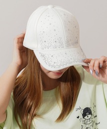 1111clothing（ワンフォークロージング）の「フェイクメルトン ラインストーン カーブキャップ / Fake melton rhinestone curved cap（キャップ）」